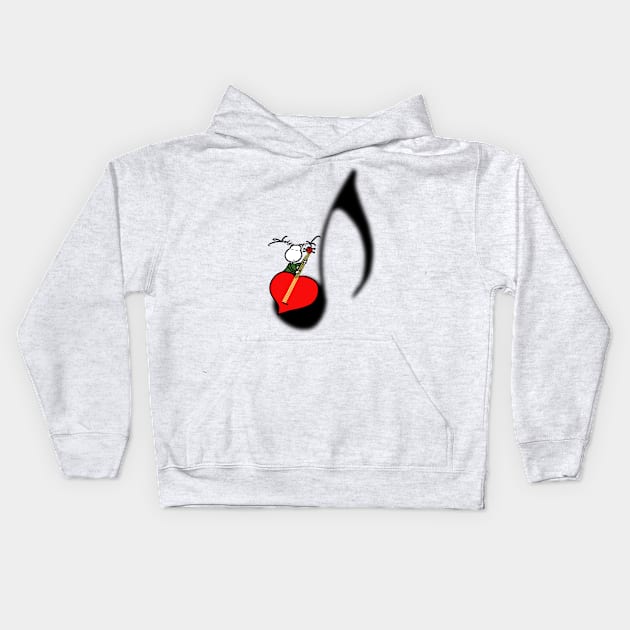 Loving music Kids Hoodie by Guastevi